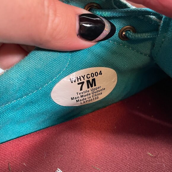 Twisted X Women 7 Blue White Hooey Loper Shoes Moc Toe Casual Lace Up Western - Picture 9 of 9